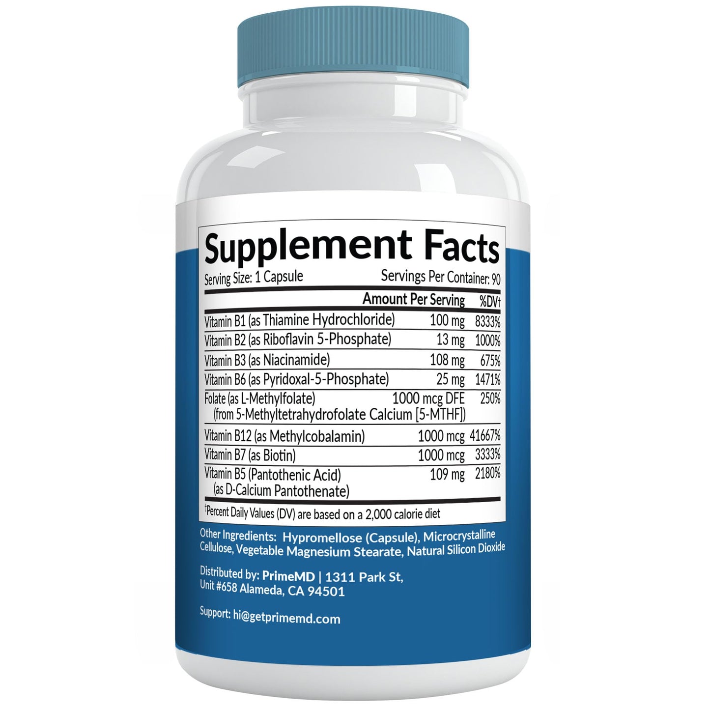 PrimeMD Methylated B Complex with B12 & Methylfolate – 270 Servings (Pack of 3)