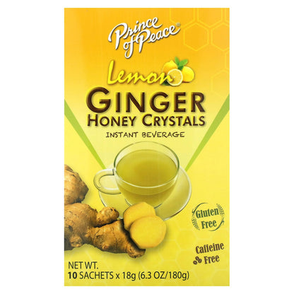 Prince of Peace Instant Lemon Ginger Honey Crystals – 10 Sachets