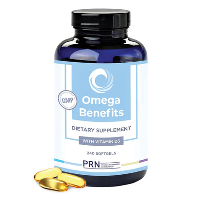 PRN DE Omega-3 240 Softgels – 60-Day Supply | rTG EPA 1680mg / DHA 560mg + Vitamin D
