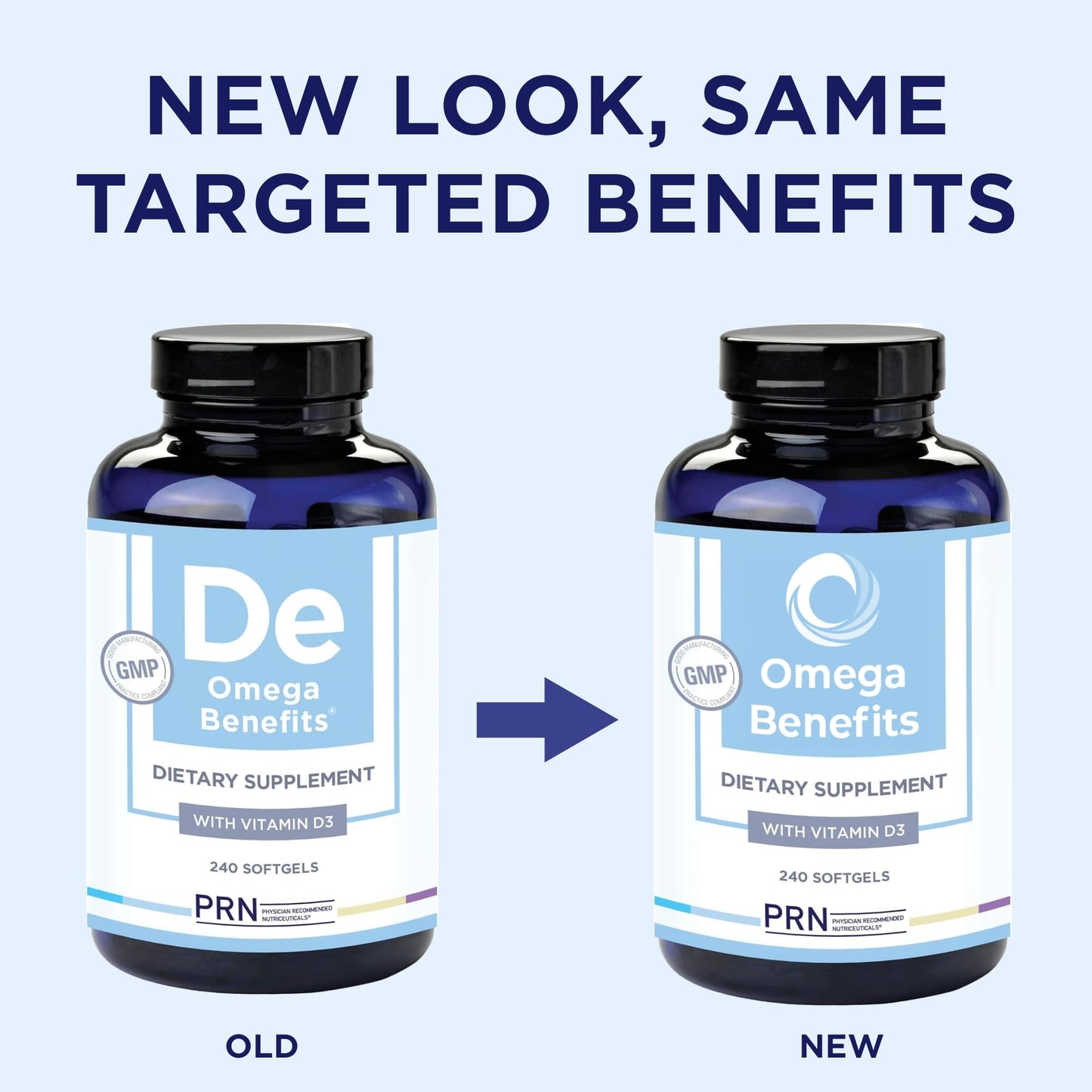 PRN DE Omega-3 240 Softgels – 60-Day Supply | rTG EPA 1680mg / DHA 560mg + Vitamin D