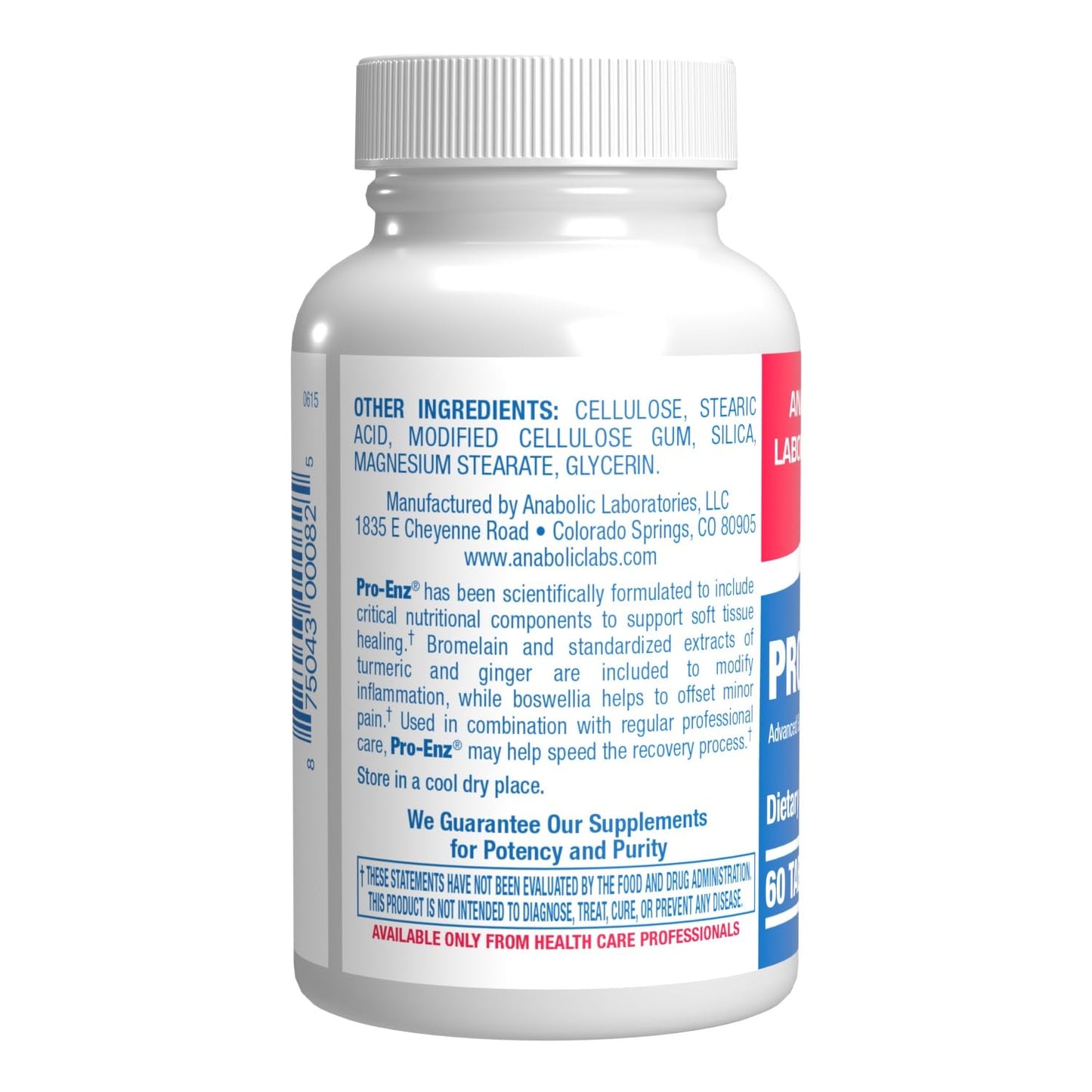 Pro ENZ Joint Support Supplement by Anabolic Laboratories – Turmeric, Boswellia + Enzymes (60 Tablets)