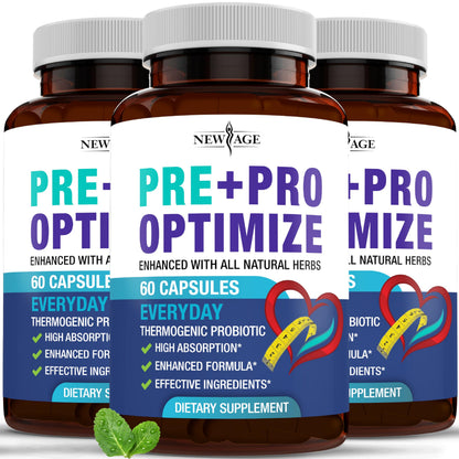 NEW AGE Pro Optimize Probiotics for Women - 70B CFU, Menopause Support, Dong Quai Pack of 3
