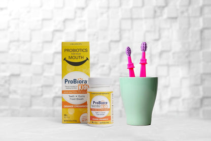 ProBiora Kids Oral-Care Chewable Probiotic Tablets – 30 Count (Orange) | Probiotic Supplement for Kids