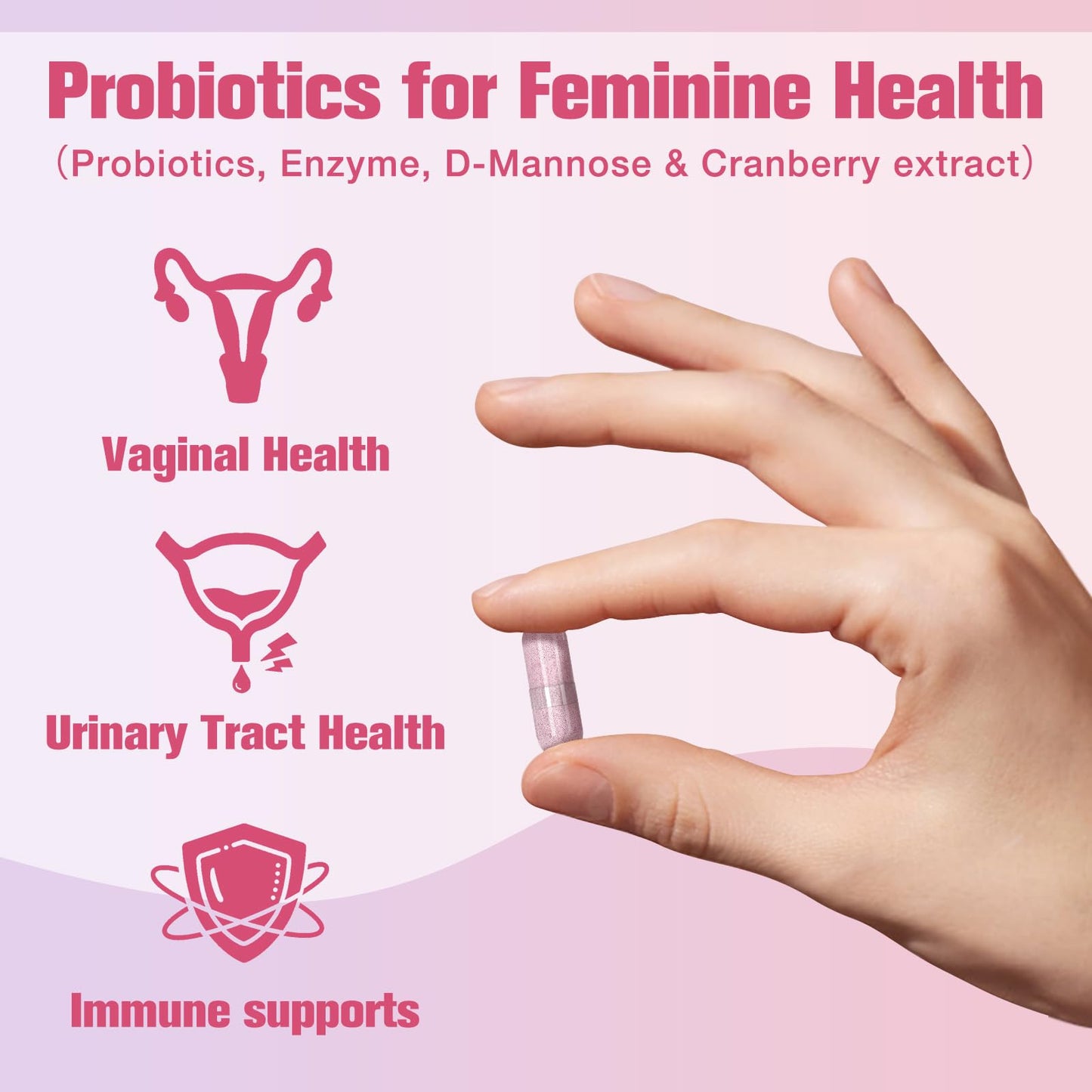 Probiotics for Women | 100B CFU with Prebiotics, Digestive Enzymes, D-Mannose & Cranberry - 120 Capsules