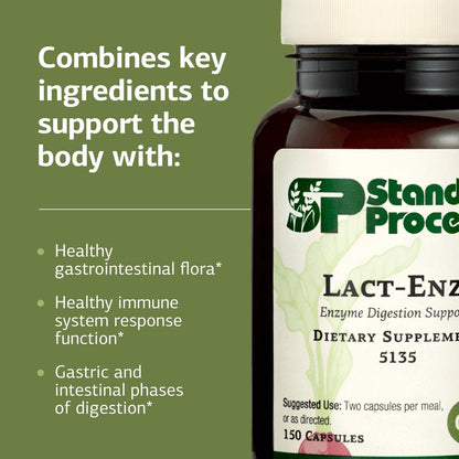 Standard Process Lact-ENZ: Gluten-Free Probiotic Digestive Support - 90 Capsules