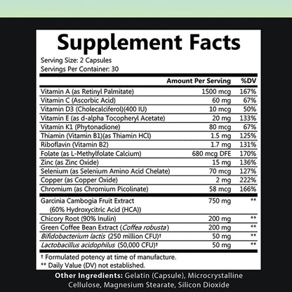 Probiotic Immunity Supplement – Probiotic Infused Multivitamin with Zinc, Chromium, Selenium & Essential Vitamins (1-Bottle)