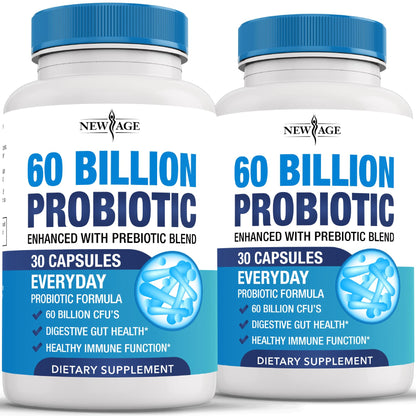 Probiotics 60B CFU with Prebiotic – For Women, Men & Adults | Shelf Stable