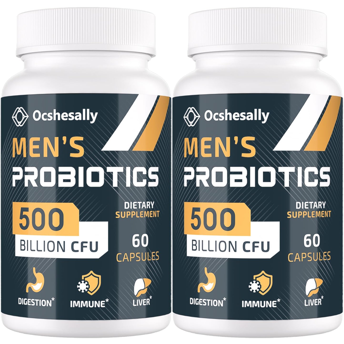 Ocshesally Probiotics for Men – 500B CFU, 12 Strains, 120 Capsules