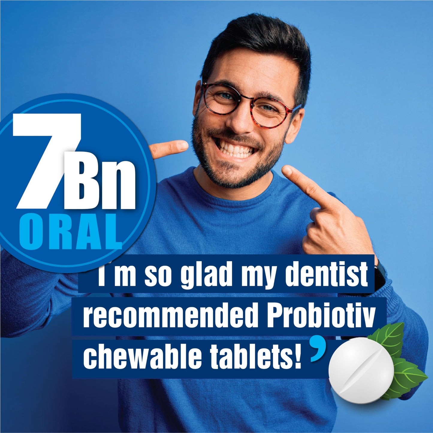 Probiotiv Oral Probiotics – 7B CFU Chewables for Fresh Breath & Gums