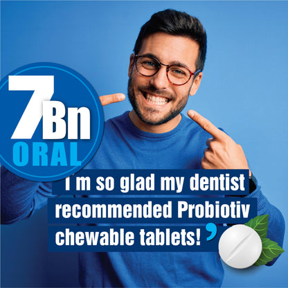 Probiotiv Oral Probiotics – 7B CFU Chewables for Fresh Breath & Gums