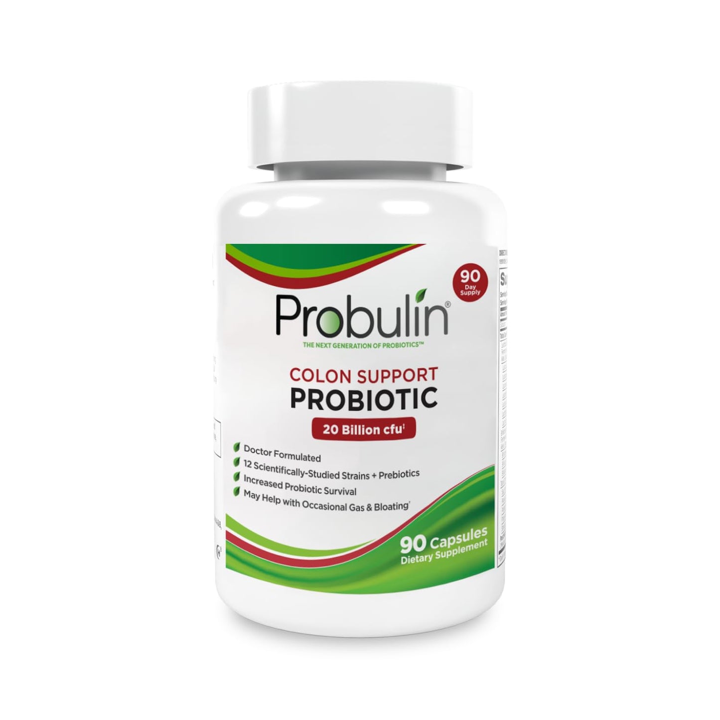 Probulin Colon Support Probiotic - 20B CFU, 90 Vegan Capsules