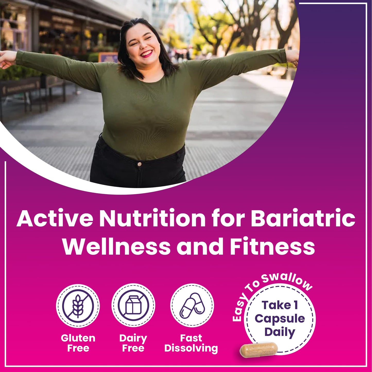 ProCare Health Bariatric Multivitamin 45mg Iron – Once Daily Capsule for Post-Op Support | 90 Capsules, 3-Month Supply
