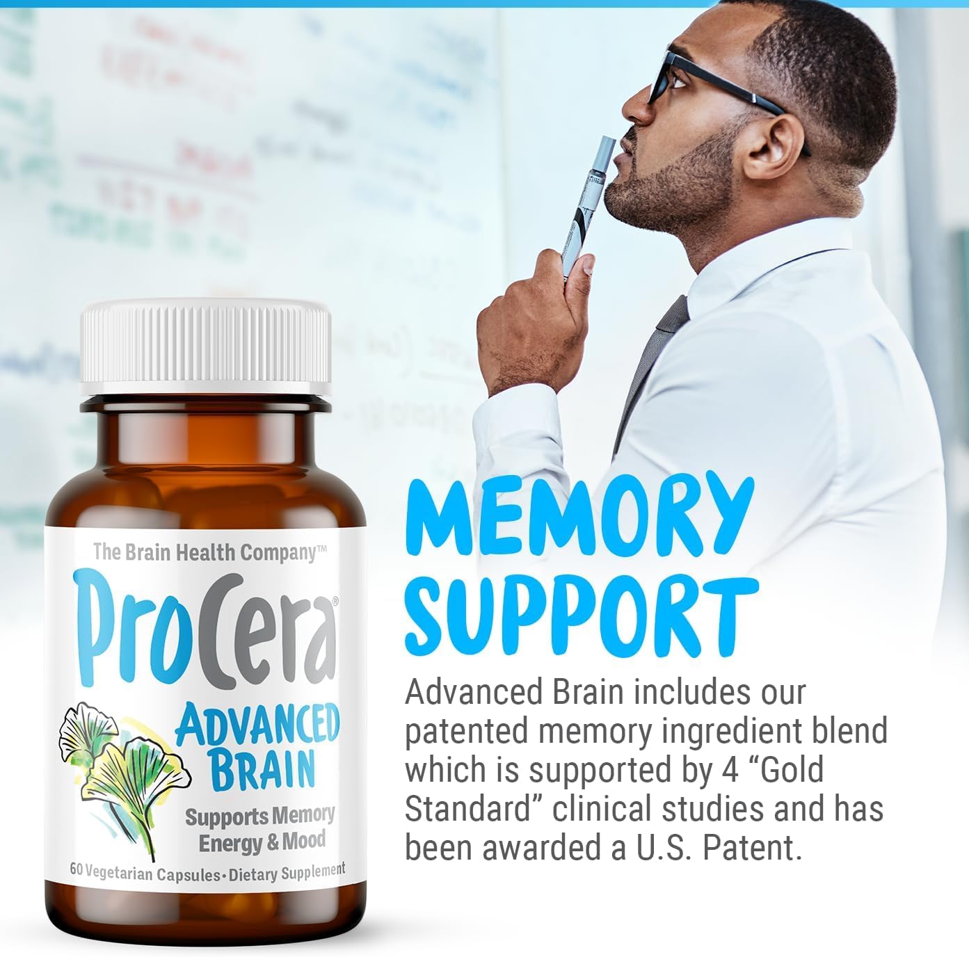 Procera Advanced Brain - Fast Acting (60 Count) | Improve Memory, Focus & Clarity
