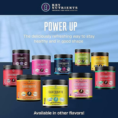 KEY NUTRIENTS Multivitamin Electrolytes Powder No Sugar – Blue Raspberry Hydration | Made in USA
