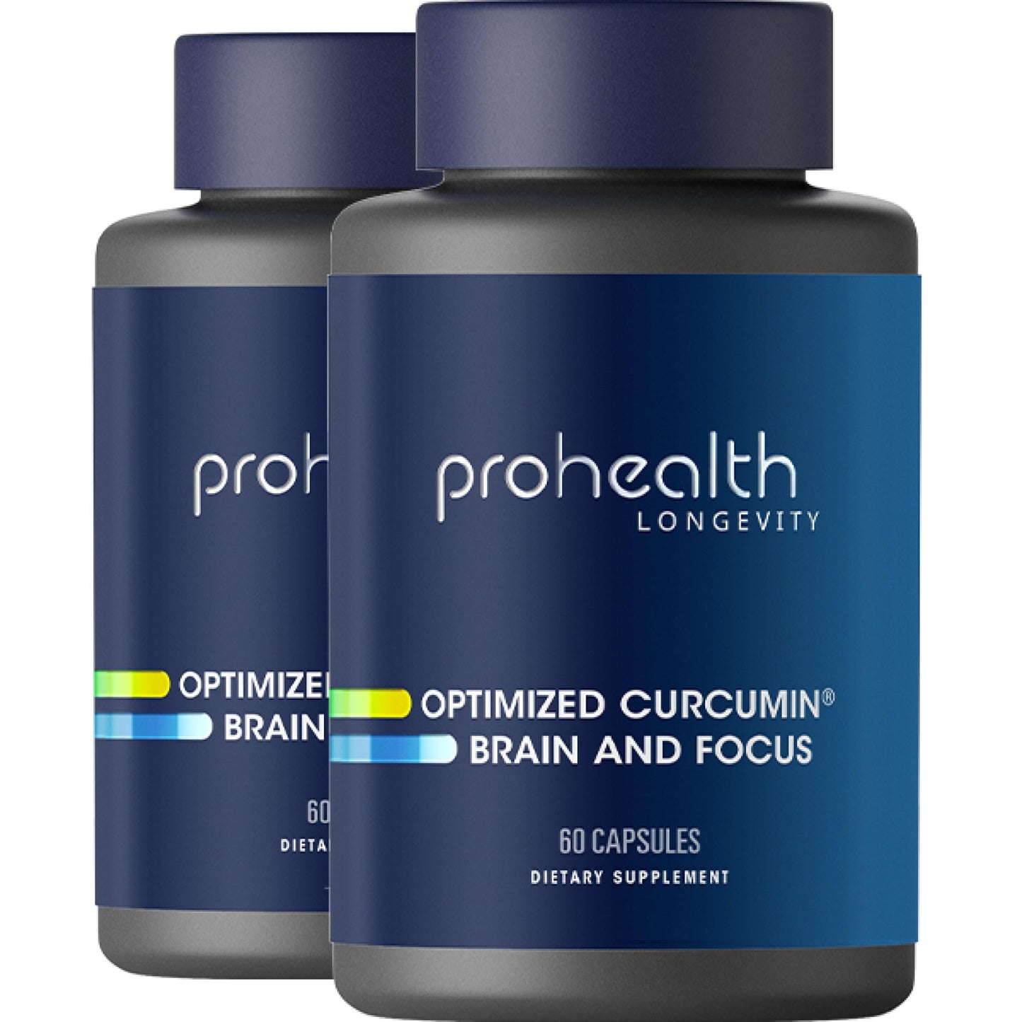 ProHealth 2-Pack Brain & Focus - Optimized Curcumin Longvida with BaCognize Bacopa Monnieri (60 Veggie Capsules)