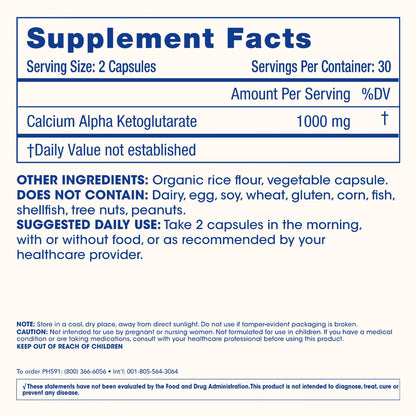 ProHealth Calcium Alpha-Ketoglutarate (Ca AKG) 1000 mg – 3 Pack | Cellular Energy & Metabolic Support