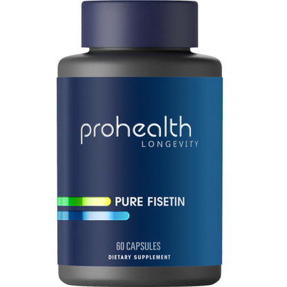 ProHealth Pure Fisetin 250mg – 60 Capsules | Brain Health & Healthy Aging | GMP USA | 3x Tested