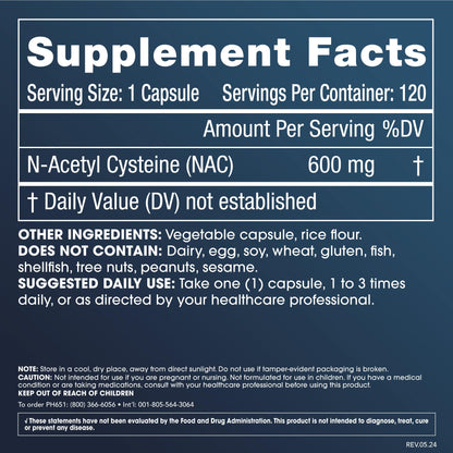 ProHealth Pure NAC – N-Acetyl Cysteine | Liver & Immune Support | 600 mg