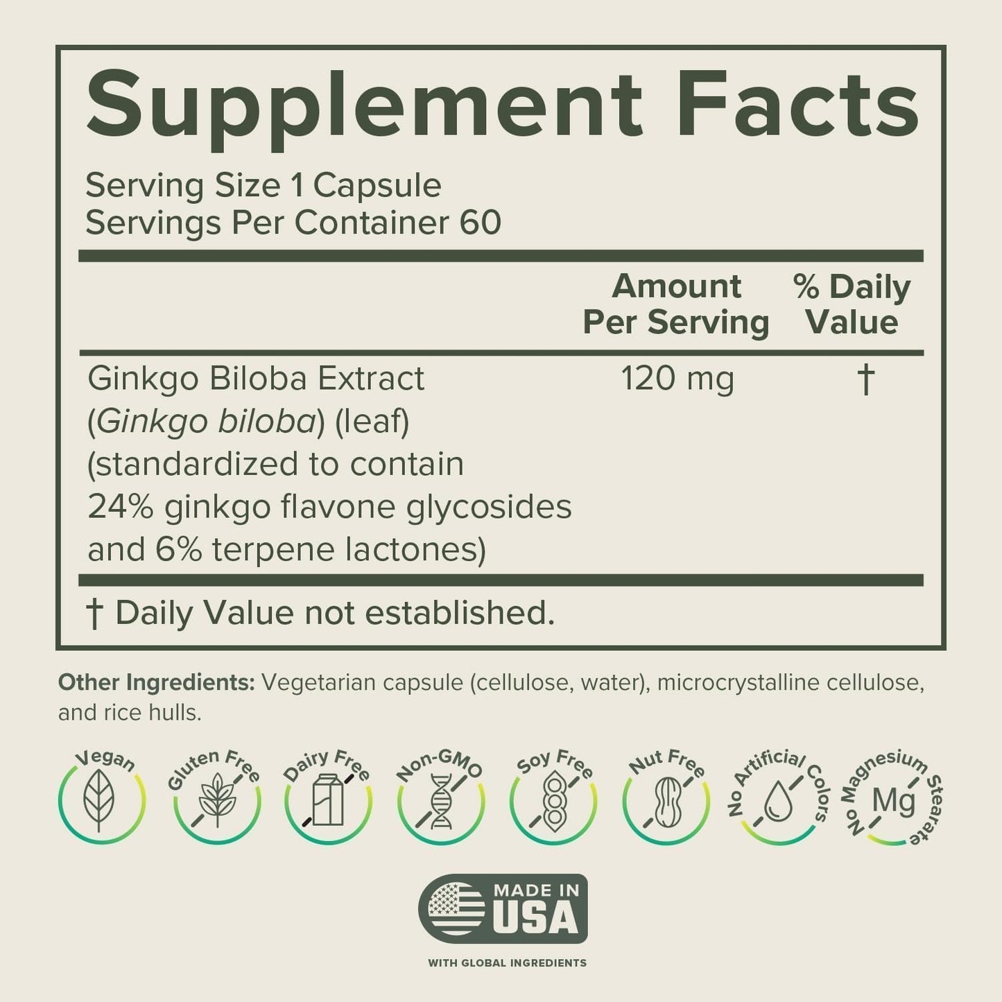 Prominent Ginkgo Biloba 120mg - Memory & Focus Support | Vegan, Non-GMO | 2-Pack