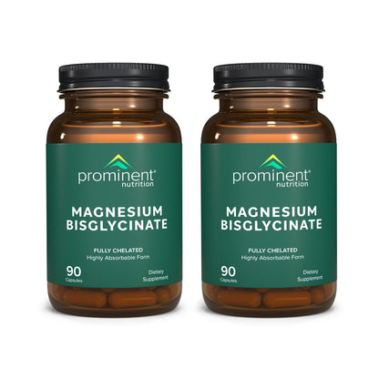 Prominent Nutrition Magnesium Bisglycinate Capsules – Brain Health, 240 mg, 2 Pack