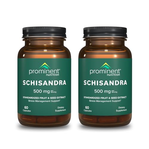 Prominent Nutrition Schisandra Berry Extract – 500 mg Standardized Schisandrins, Pure Schisandra Chinensis, 2 Pack