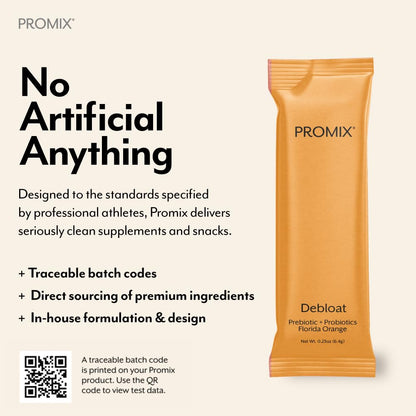 ProMix Nutrition Debloat Prebiotics & Probiotics with Baobab – Vitamin C Rich, Bloating Relief, Immune Support – Orange – 30 Servings (Pack of 30)