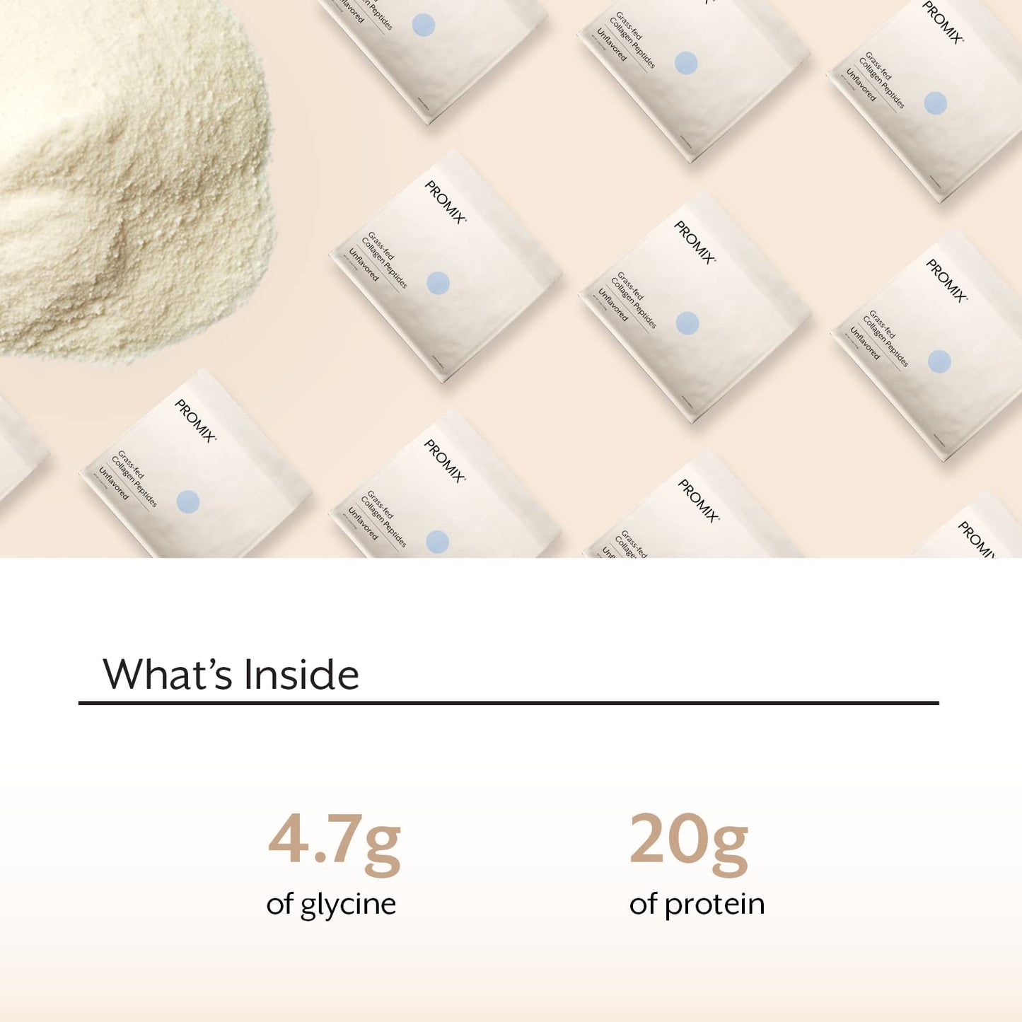 Promix Hydrolyzed Collagen Peptides - Grass-Fed Type I & III, Unflavored, 2 x 2.5 lb | ProMix Nutrition