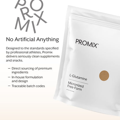 ProMix Nutrition L-Glutamine - Pure Micronized Free-Form, Unflavored, 180 Servings