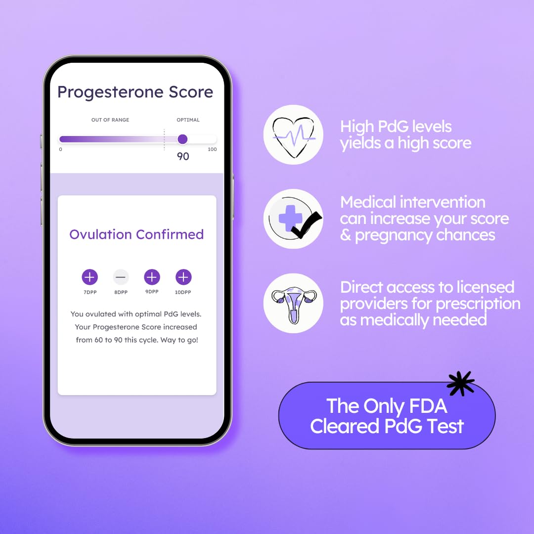 Proov 4-in-1 Fertility Test Kit for Women | Ovulation, Pregnancy, FSH, LH, PdG & hCG | 1 Cycle, 20 Tests