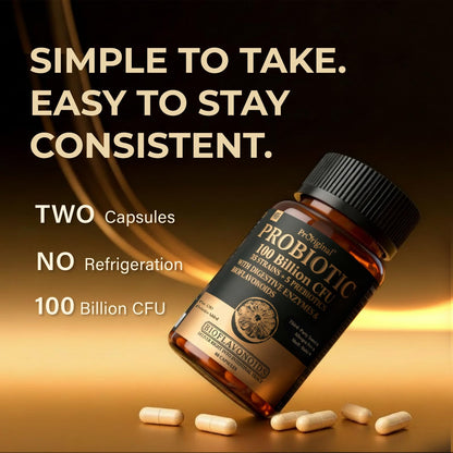 Proriginal Probiotics for Women & Men – 100 Billion CFU, 35 Strains, Prebiotics & Enzymes, 180 Caps