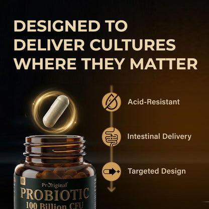 Proriginal Probiotics with Prebiotics — 100 Billion CFU, 35 Strains, Vegan, Non-GMO, 120 Capsules