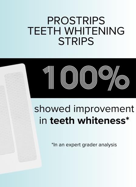 Prostrips: 12 Shades Whiter Teeth - Enamel-Safe Remineralizing Strips (No Sensitivity)