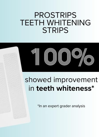 Prostrips: 12 Shades Whiter Teeth - Enamel-Safe Remineralizing Strips (No Sensitivity)