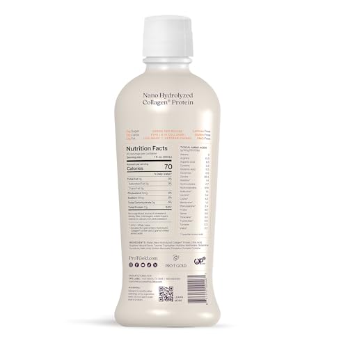 ProT Gold Liquid Collagen Protein Shot - 17g Protein, 2g Arginine, Gluten Free, Sugar Free, Orange Creme, 30 fl oz