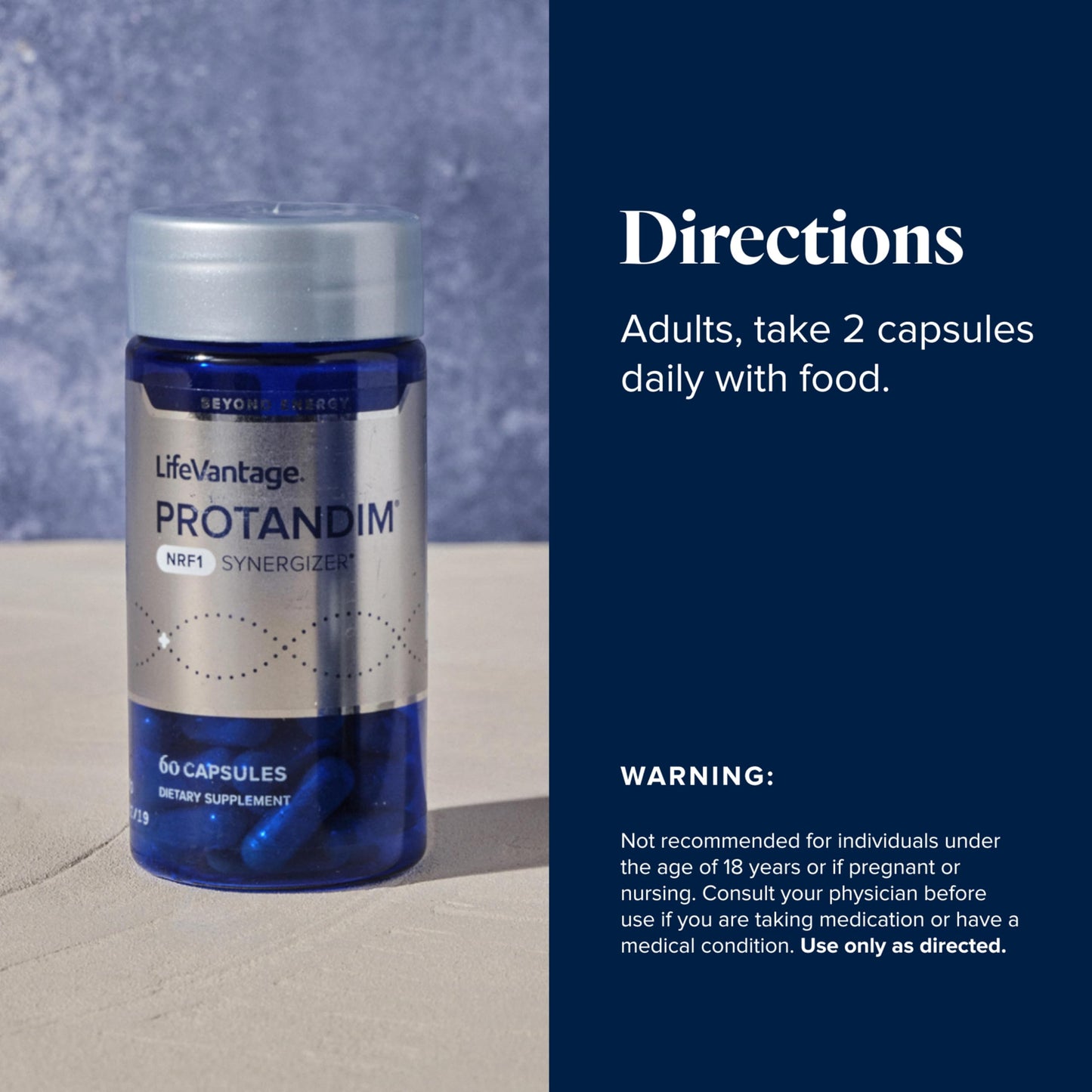 LifeVantage Protandim NRF1 Synergizer – NRF1 Activator for Cellular Health & Mitochondrial Energy (60 Capsules)
