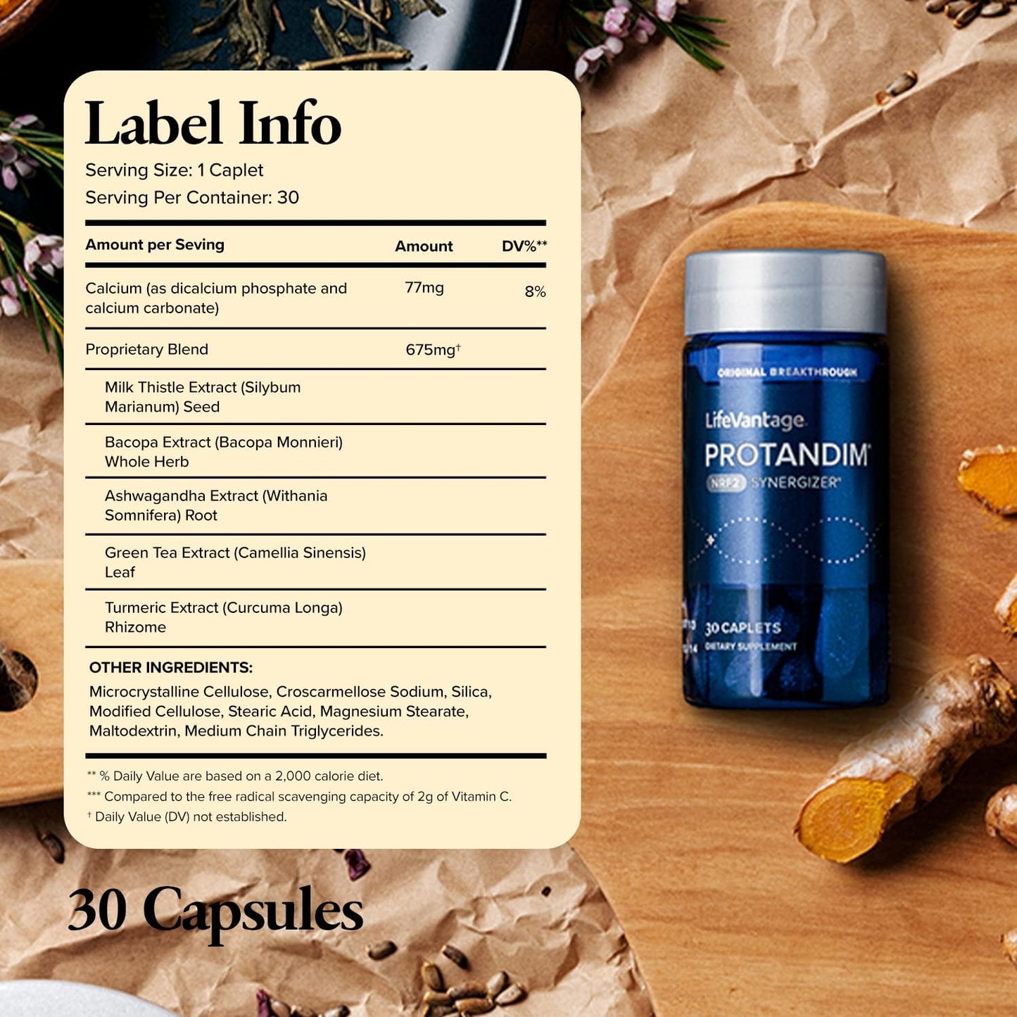 LifeVantage Protandim Nrf2 Synergizer 90 Caps – 5-Herb Antioxidant Support
