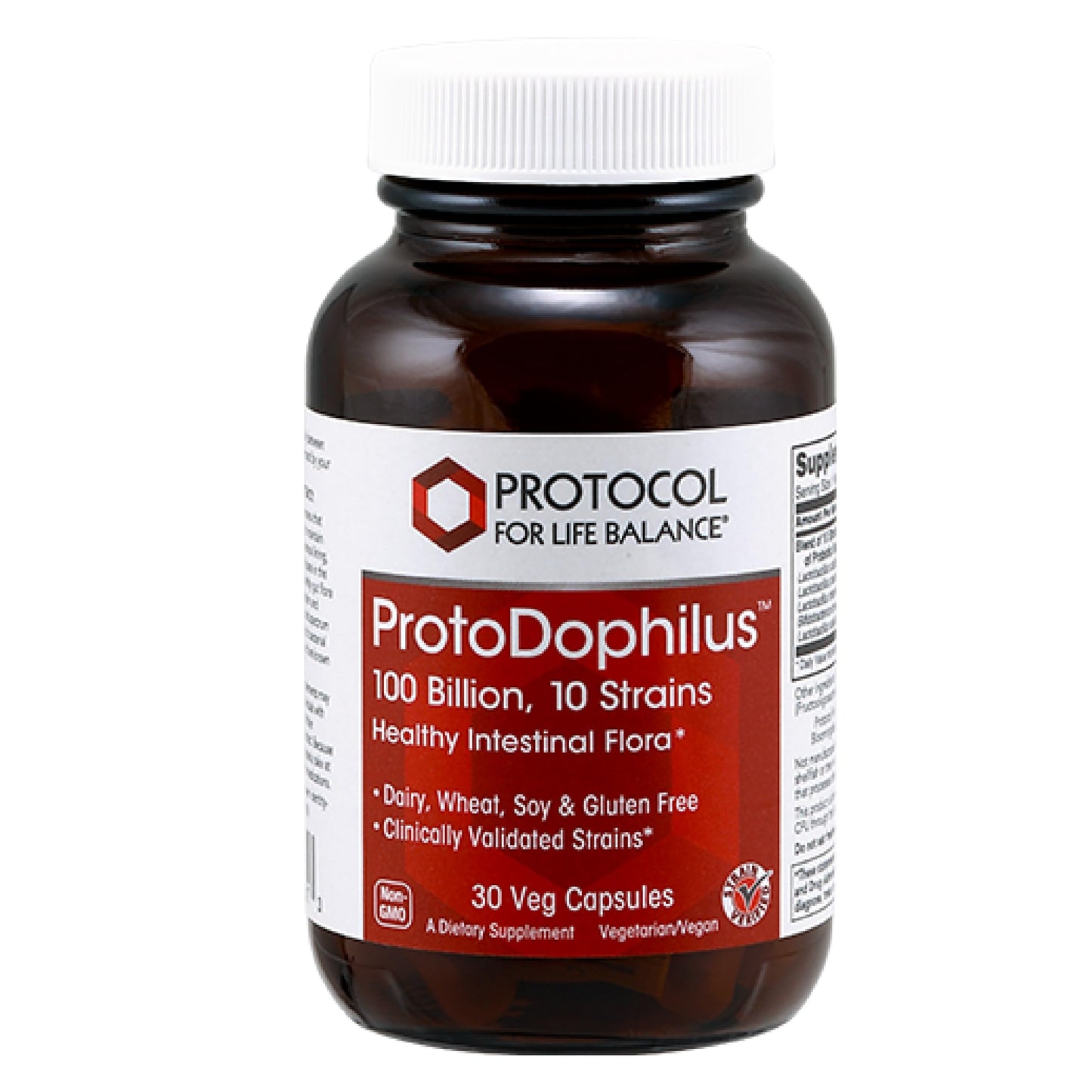 Proto Dophilus 100 Billion Probiotic – 10 Strains | Digestive Health & Detox (30 Veg Caps)