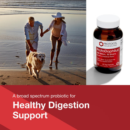 Proto Dophilus 100 Billion Probiotic – 10 Strains | Digestive Health & Detox (30 Veg Caps)