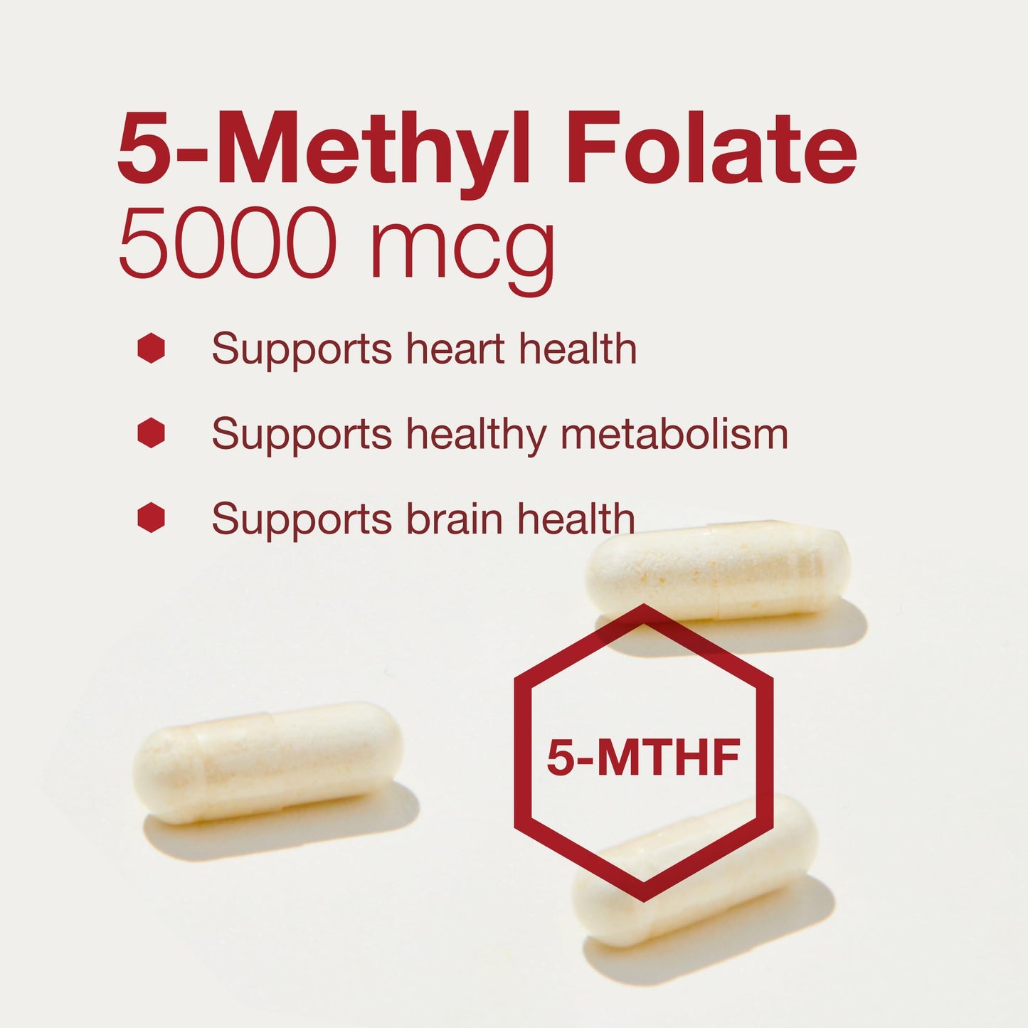 Protocol For Life Balance 5-Methylfolate 5,000 mcg – Brain Support – Vegan Kosher – 50 Veg Caps