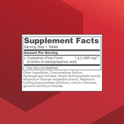 L-Tryptophan 1000mg - Sleep Support by Protocol for Life Balance (60 Tabs)