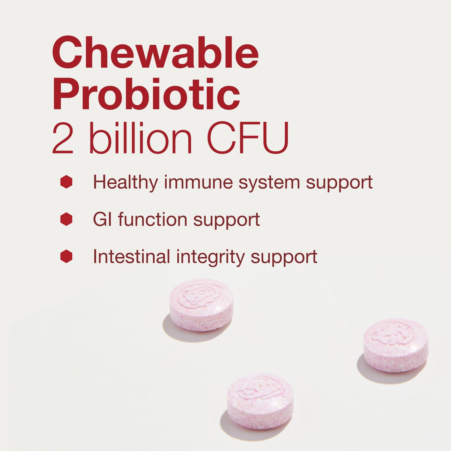 Probiotic Chewables 2B CFU - Digestive Immune Support | Halal & Vegan