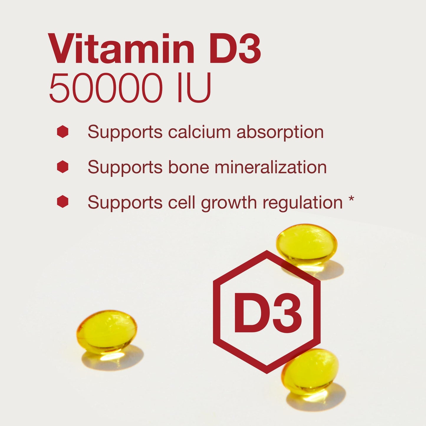 Protocol For Life Balance Vitamin D3 50,000 IU – Immune & Bone Health (50 Softgels)