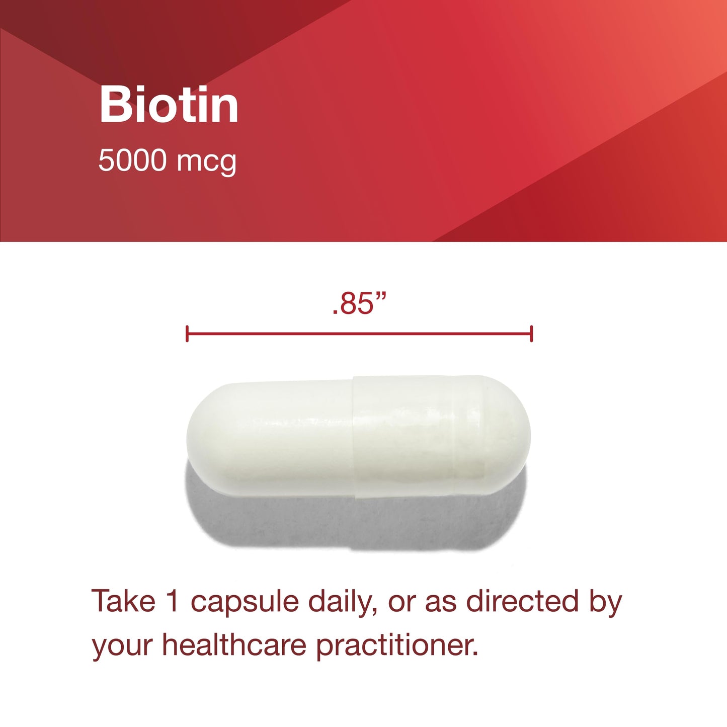 Biotin 5,000mcg Vitamin B7 – Hair, Skin & Nails | 90 Veg Caps