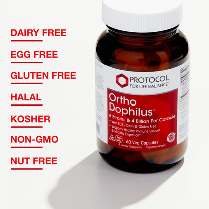 Protocol for Life Balance Ortho Dophilus – 8 Strains, 4 Billion CFU, 60 Veg Capsules