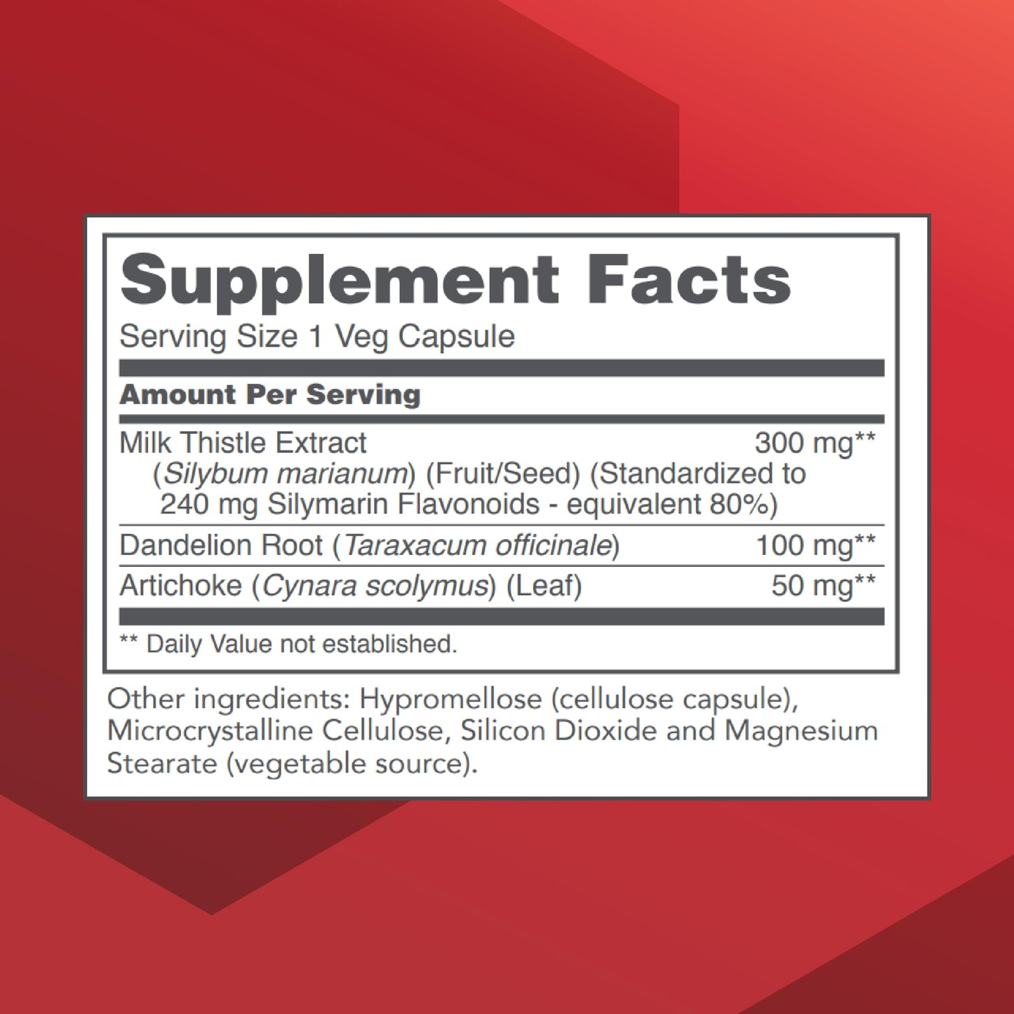 Milk Thistle Extract 300 mg - Liver Support* | 90 Veg Caps - Vegan & Kosher