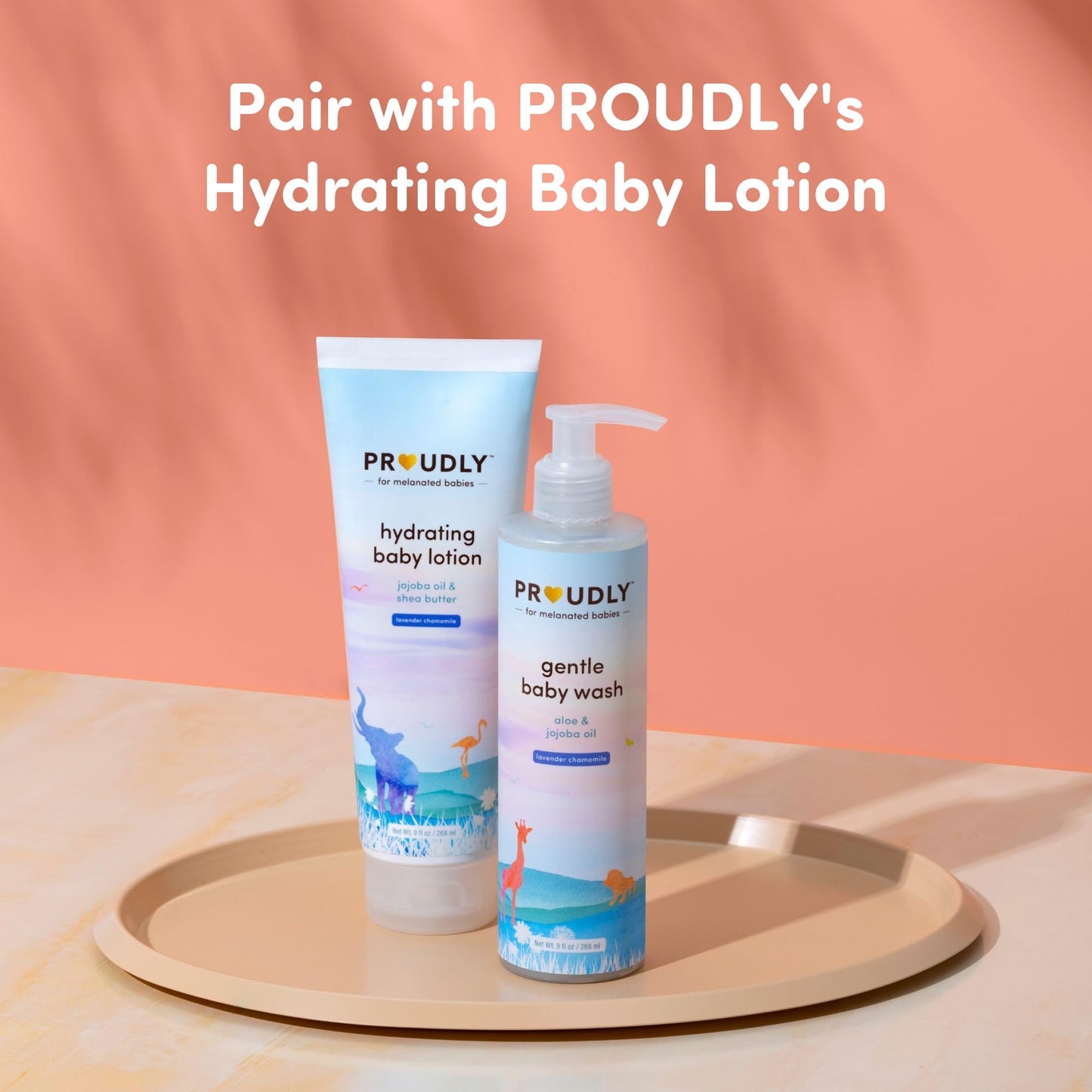 PROUDLY Gentle Baby Wash by Gabrielle Union & Dwyane Wade | Tear-Free, pH-Balanced, Lavender Chamomile, 3-Pack (9 oz each) - for Black & Brown Babies