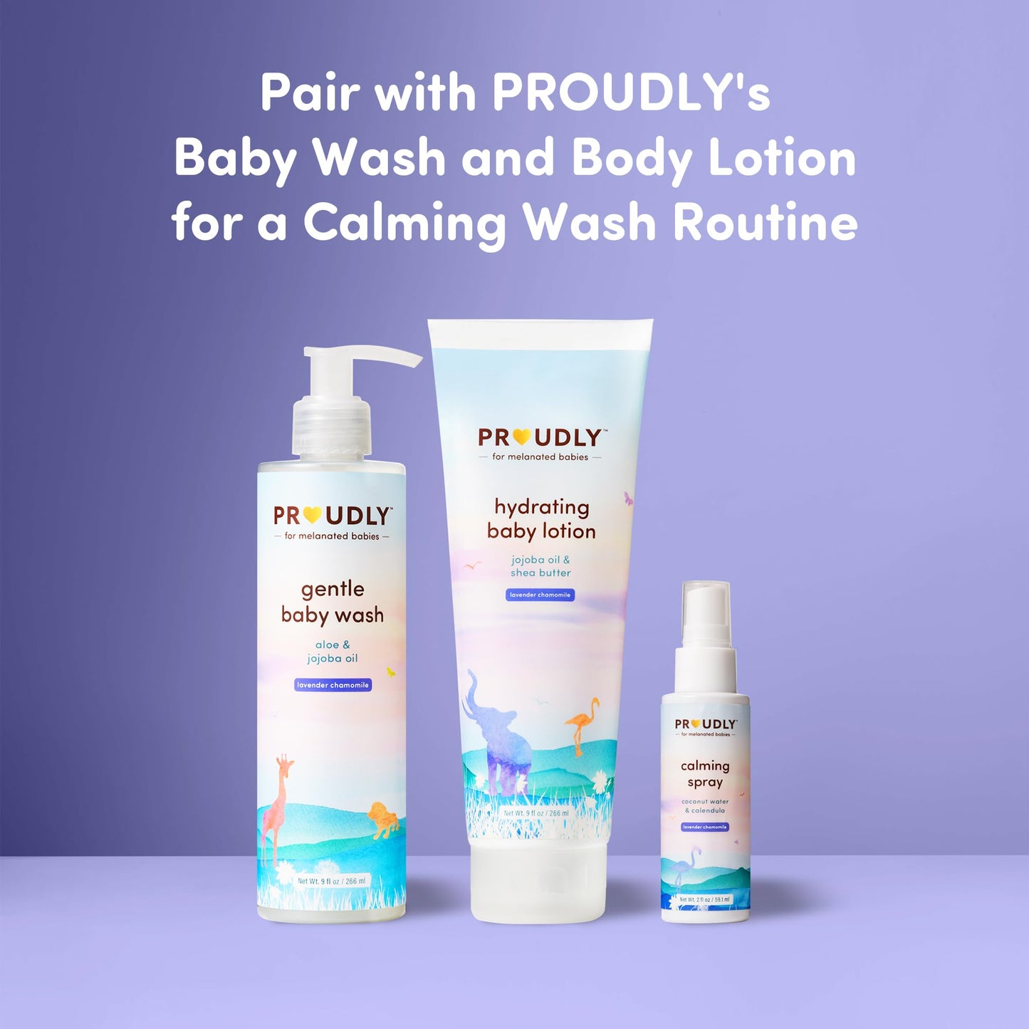 PROUDLY Calming Spray by Gabrielle Union & Dwyane Wade – Baby Room & Linen Mist (2 oz) 2-Pack