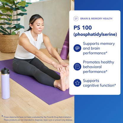 Pure Encapsulations PS 100 | Phosphatidylserine Brain Support Supplement | 120 Capsules