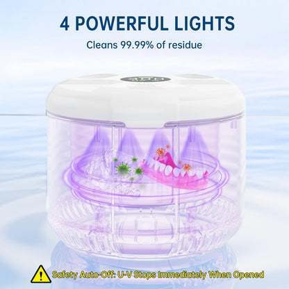 45kHz Ultrasonic Retainer Cleaner – 200ml, 3 Modes, Dentures & Aligners | PUFTEM