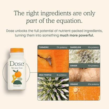 Pulpito Liver Cleanse Detox Shots 6-Pack – 2oz Herbal Wellness with Milk Thistle, Turmeric & Dandelion